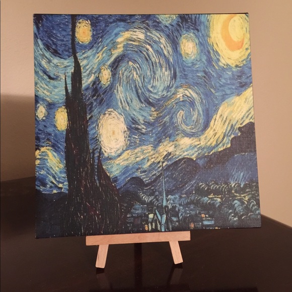 Hand Crafted Accents Art Easel Starry Night By Vincent Van Gogh Poshmark